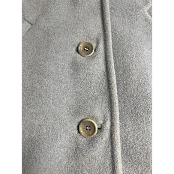 Ann Taylor Womens Light Blue Wool Blend Button-Up Coat Pockets 10 Mid-Length - Picture 7 of 13
